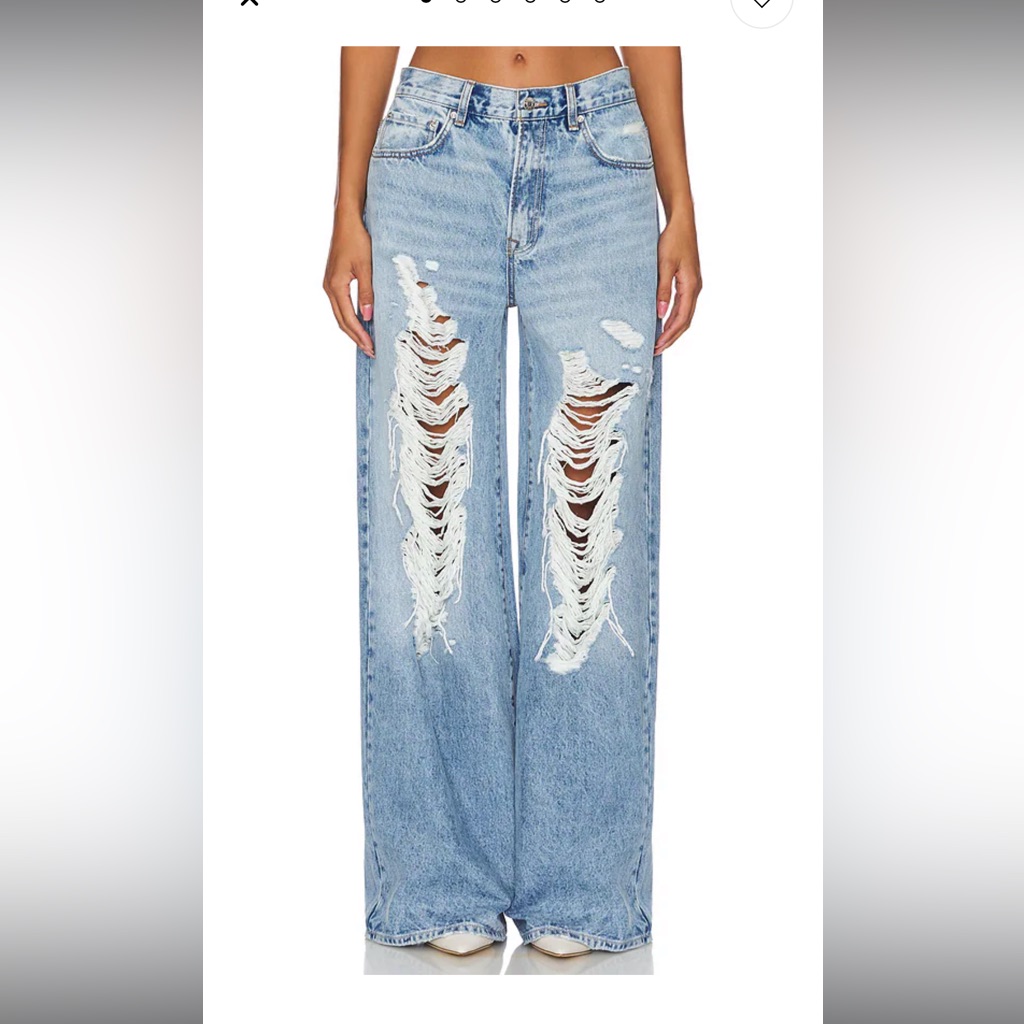 Revolve Grlfrnd Baggy Ripped Jeans